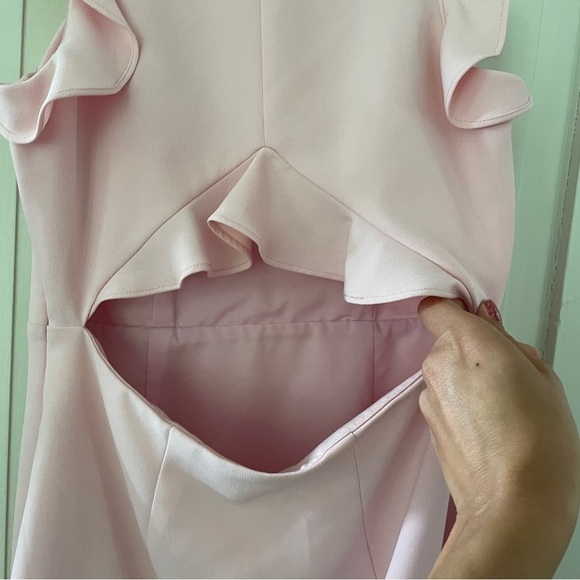 Revolve Likely Light Pink Cut Out Back Ruffle Dress - Picture 5 of 10